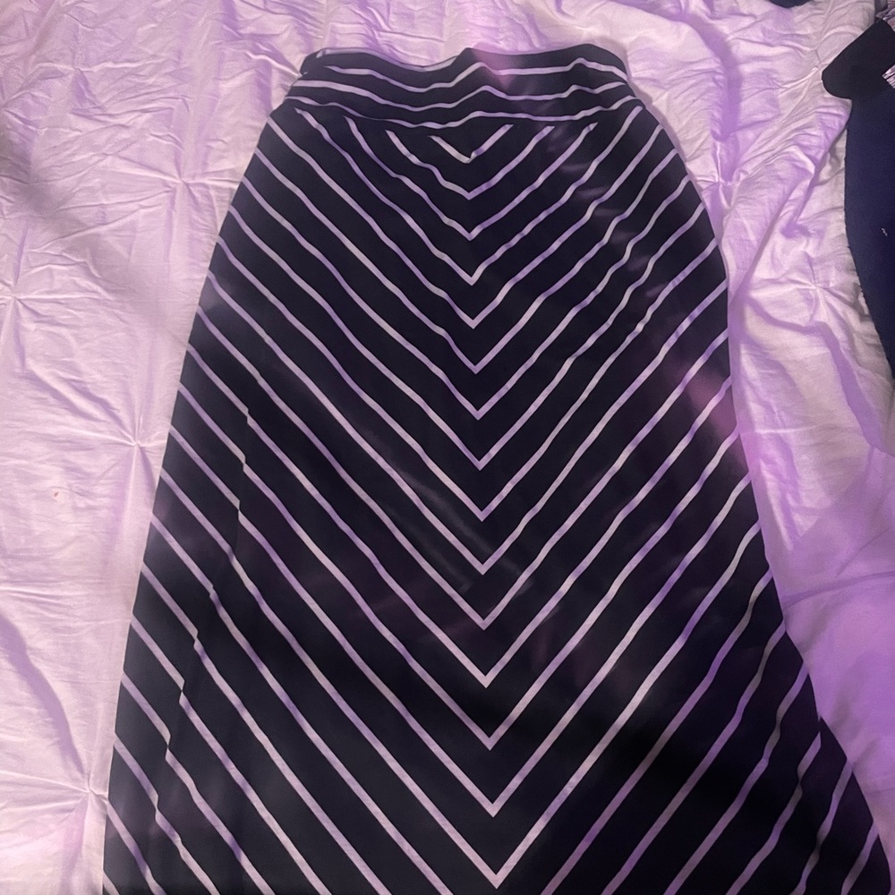 black & white maxi skirt